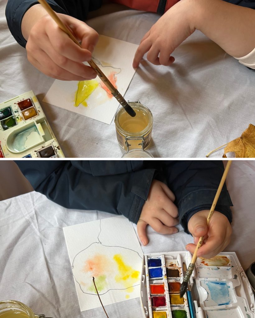 deux des oeuvres réalisées par les enfants