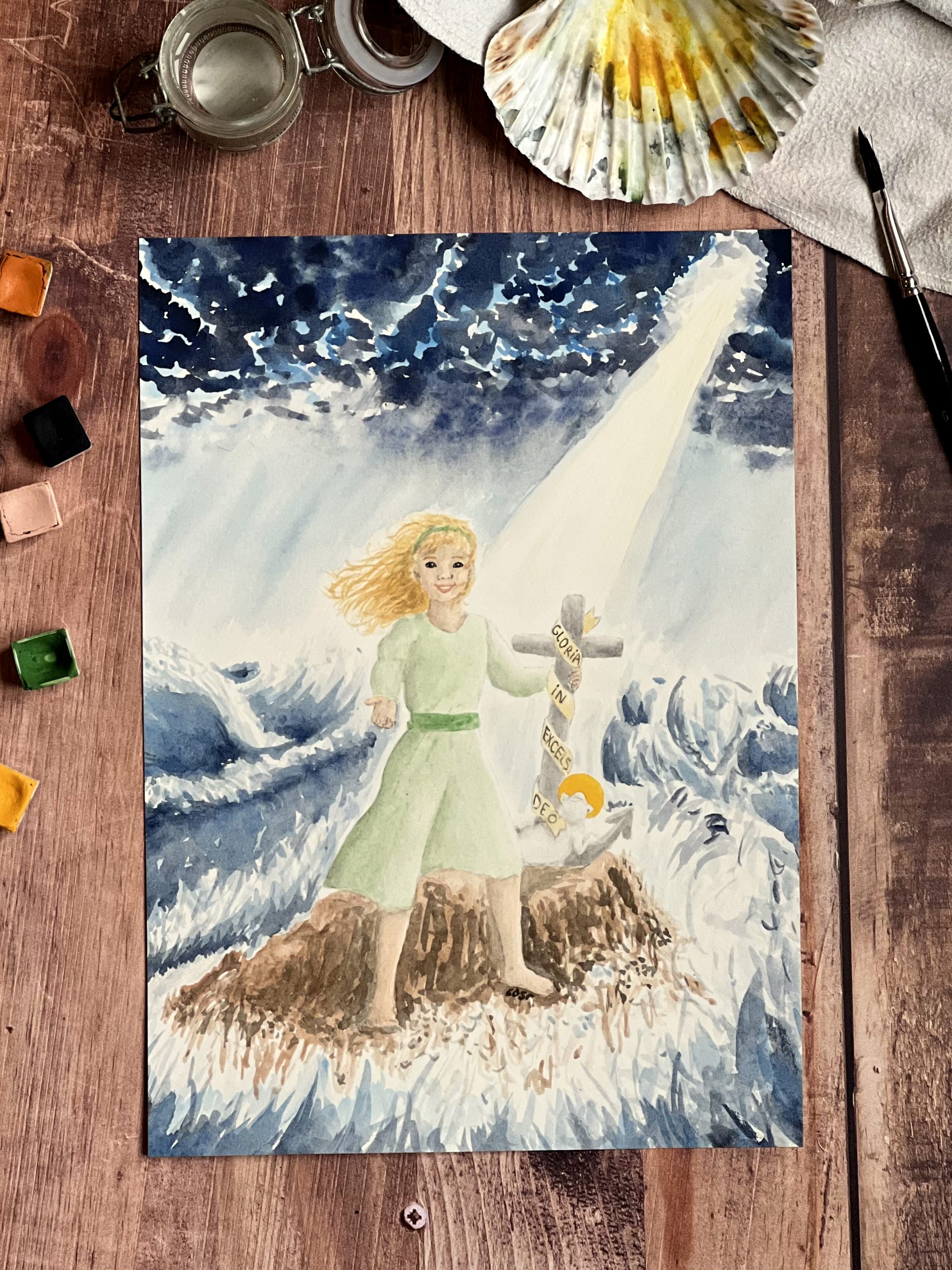 Aquarelle “La Joie de l’Espérance” - Oeuvre originale et unique