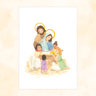 Aquarelle “La Joie de la Nativité” - Tirages numérotés (10 exemplaires) – Image 3