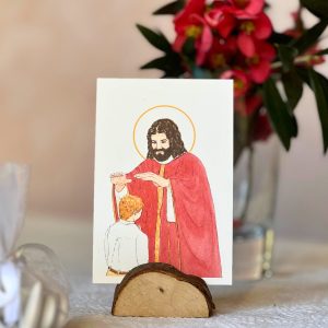 image confirmation catholique garçon blond aquarelle