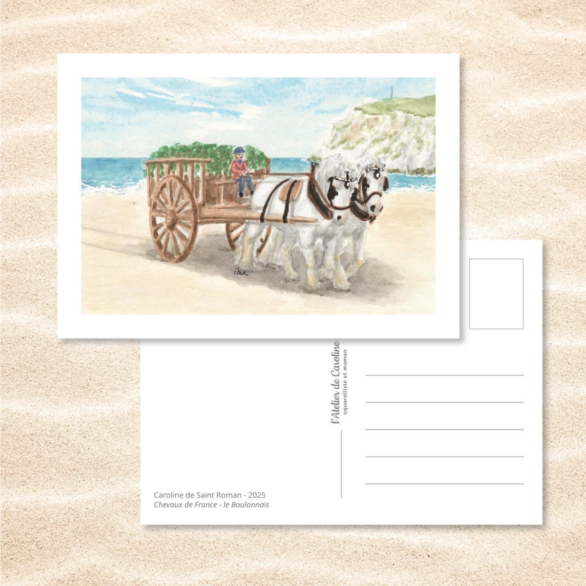 Carte Postale "Chevaux de France" – Papeterie enfant & nature – Image 4
