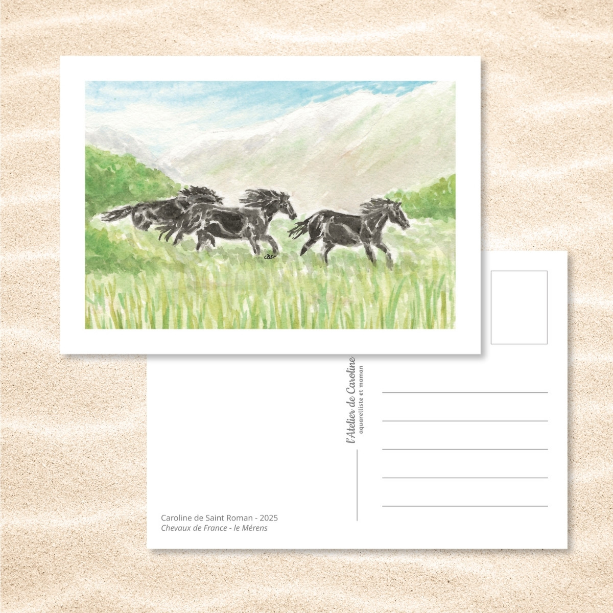 Carte Postale "Chevaux de France" – Papeterie enfant & nature – Image 11