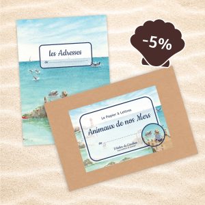 coffret carnet d'adresses + papier à lettres assorti