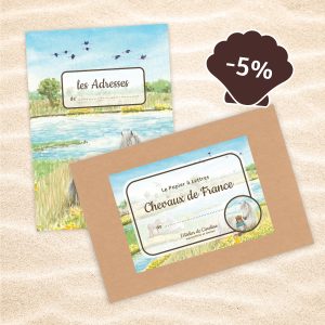 coffret carnet d'adresses + papier à lettres assorti