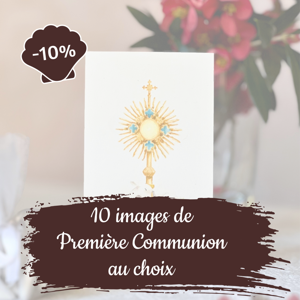 lot de 10 images de première communion à choisir parmi les modèles