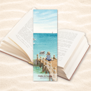 marque-page jeune garçon et dauphin