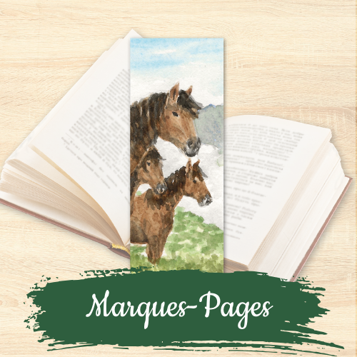 marque-pages illustré à l'aquarelle