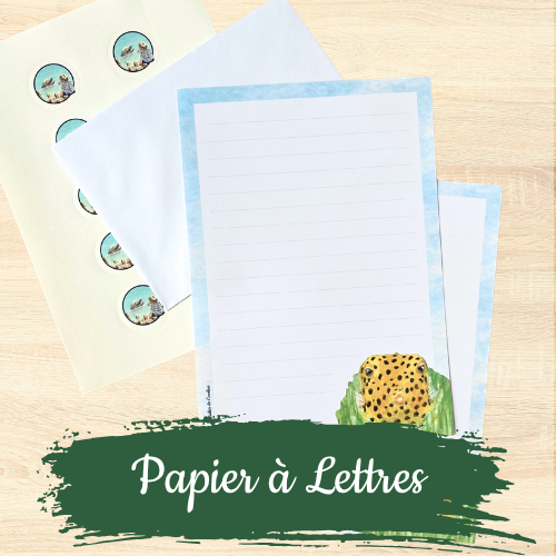 papier à lettres illustré à l'aquarelle