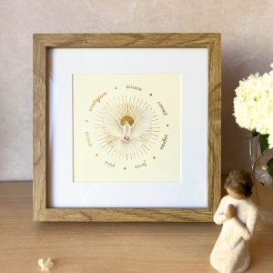 aquarelle originale cadeau confirmation sept dons esprit saint