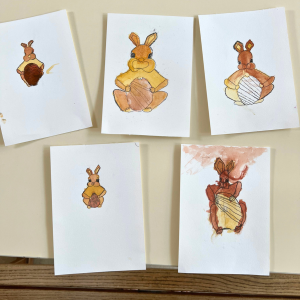 cours d'aquarelle enfant près de Craon - résultats des enfants