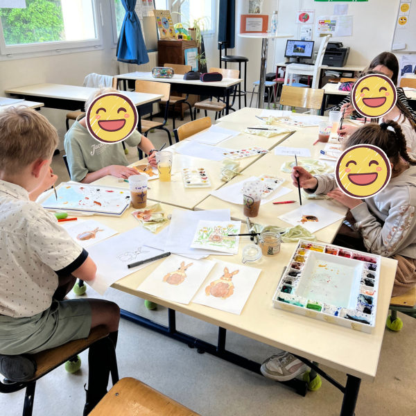 cours d'aquarelle enfant près de Craon